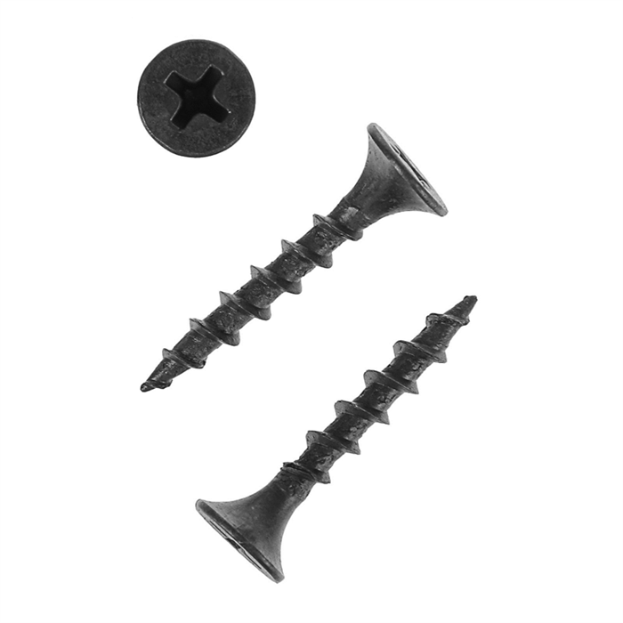 Саморезы 3,5x19, потайная головка, крупный шаг, оксидированный 10015