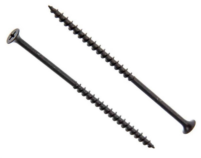Саморезы 4,8x95, потайная головка, крупный шаг, оксидированный 10027